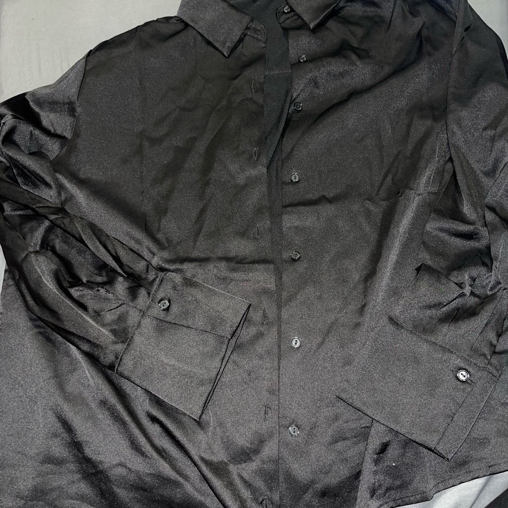 Womans Black Button Down